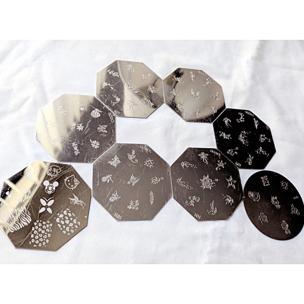 8 Konad Nail Lacquer Stamping Plates Set